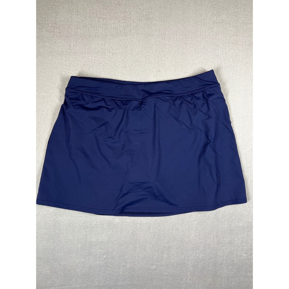 Lands End Navy Blue Swim Skirt with Built In Brief Womens Size 12